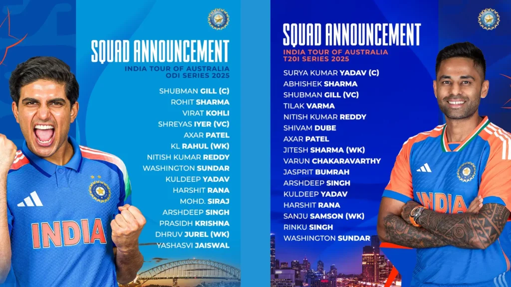 India Team for Australia Tour