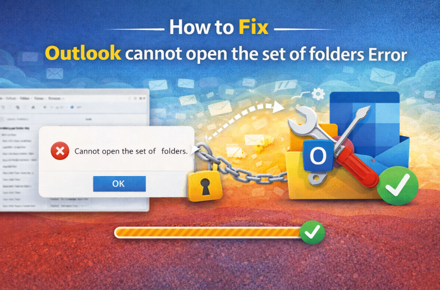How to Fix Outlook cannot open the set of folders Error